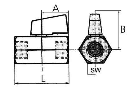 Mini vanne à bille RIEGLER 16,66 mm G 3/8″ (4163000276)