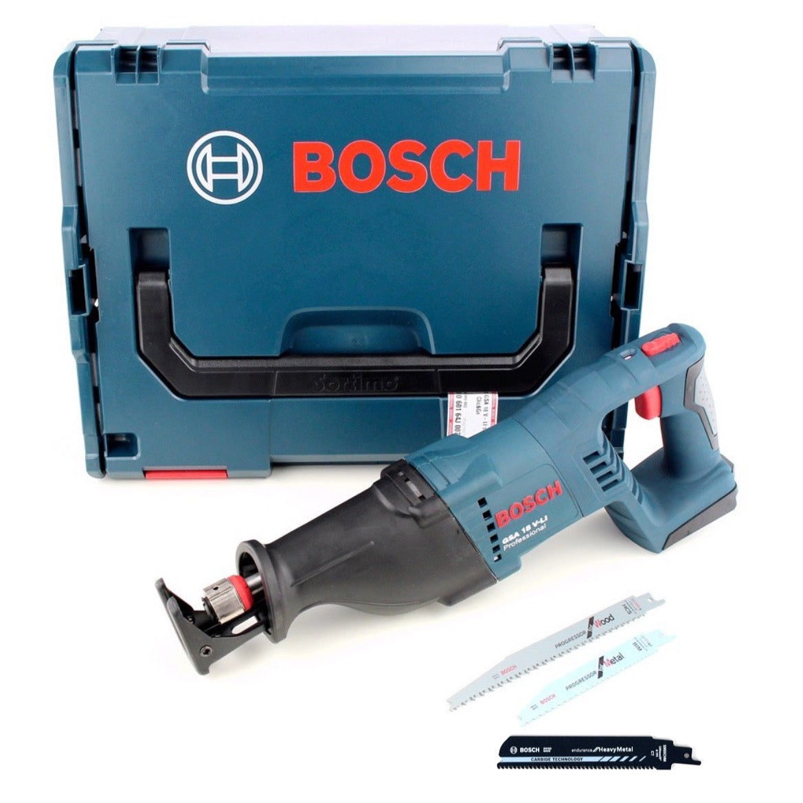 Bosch GSA 18 V-LI Professional 18 V Akku Säbelsäge Solo + L-Boxx + 1x Säbelsägeblatt für Hartmetall - Toolbrothers