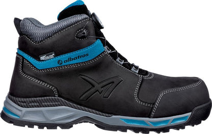 ALBATROS Sicherheitsstiefel TOFANE BLACK QL CTX MID Größe 40 schwarz/blau ( 4300700660 )