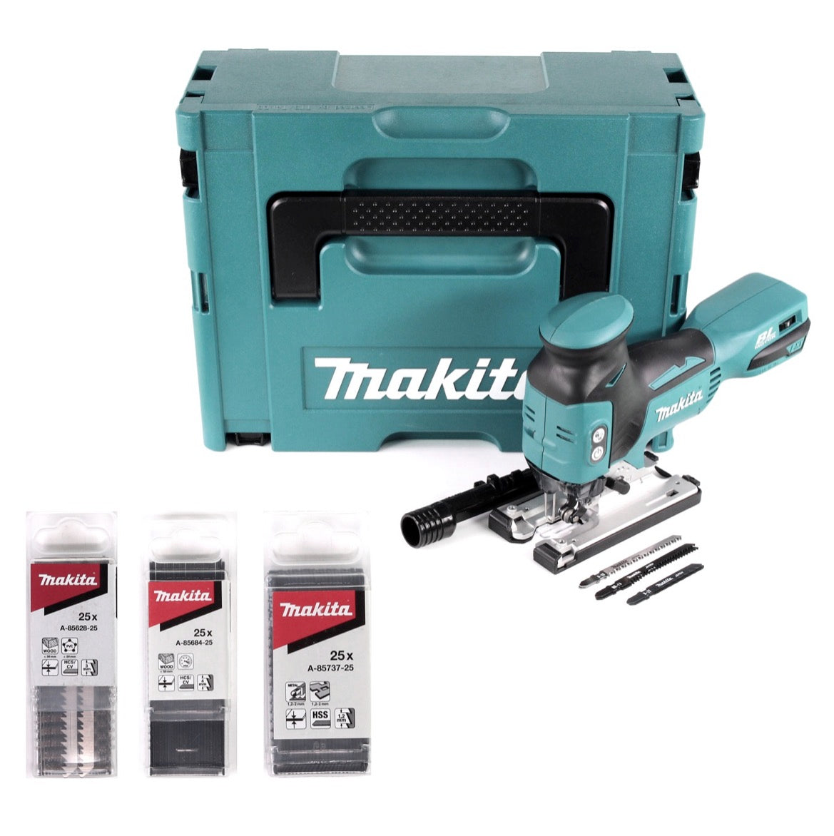 Makita DJV 181 ZJ Akku Pendelhubstichsäge 18V Brushless Solo + 81x Sägeblatt + Makpac - ohne Akku, ohne Ladegerät - Toolbrothers