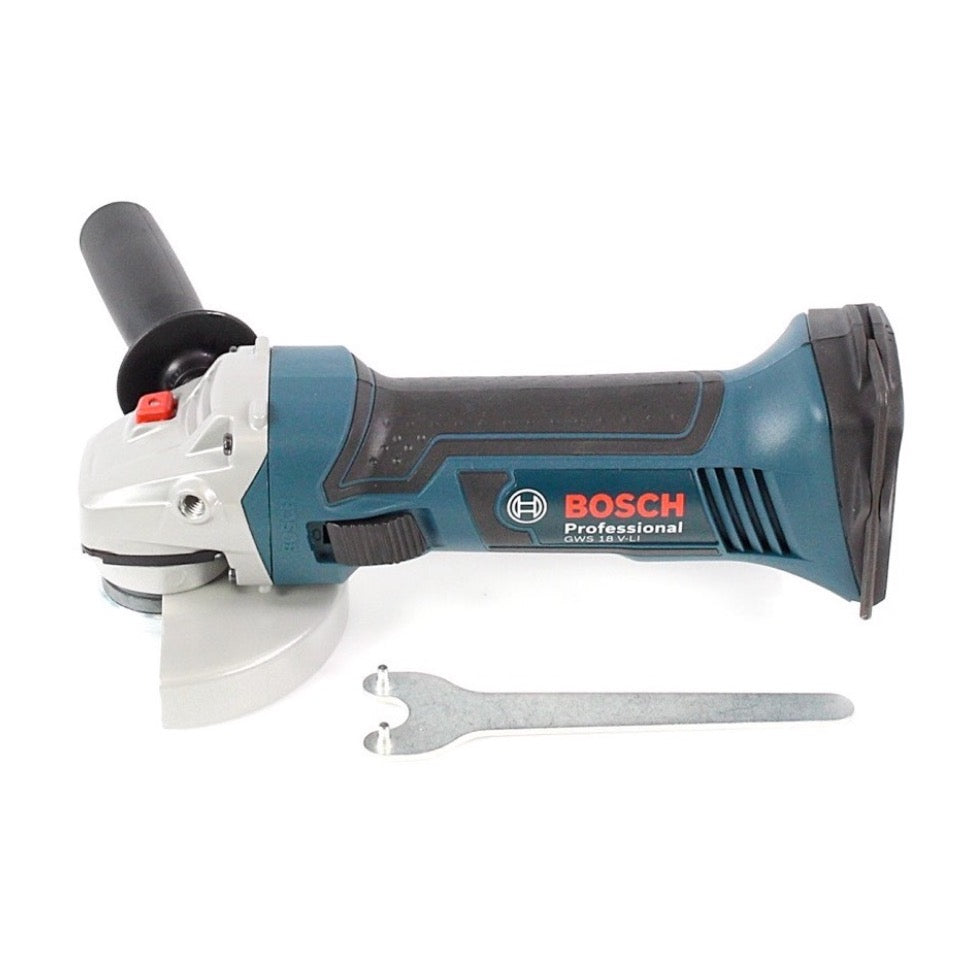 Bosch GWS 18 V-Li 115 mm Akku Winkelschleifer Solo in L-Boxx ( 060193A304 ) + 25 x Bosch Trennscheibe für Metall - 115 x 22,23 mm, gekröpft ( 2608600005 ) - Toolbrothers