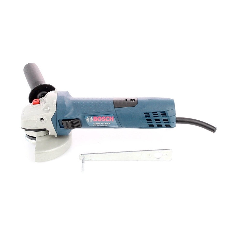 Bosch GWS 7-115 E 720W Winkelschleifer 115 mm Scheibendurchmesser ( 0601388201 ) + 25 x Bosch Trennscheibe für Metall - 115 x 22,23 mm, gekröpft ( 2608600005 ) - Toolbrothers