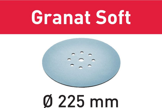 Festool STF D225 P80 GR S/25 Schleifscheibe Granat Soft ( 204221 ) für Langhalsschleifer PLANEX 225 EQ, PLANEX LHS-E 225 easy