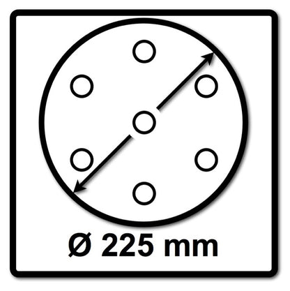 Festool STF D225 P80 GR S/25 disque abrasif Granat Soft (204221) pour ponceuse à col long PLANEX 225 EQ, PLANEX LHS-E 225 easy