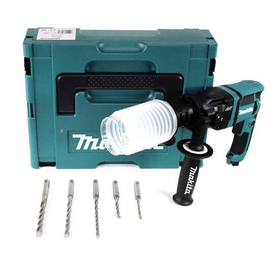 Makita HR 1841 FJ Bohrhammer 470 W SDS-Plus inkl. Koffer + Staubschutz + 5-tlg. SDS-VPlus Hammerbohrer-Set - Toolbrothers