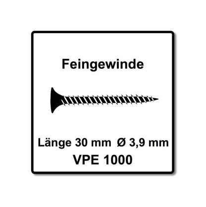 SENCO DS 5550 AC DuraSpin Magazin Schrauber 600 W ( 7T2001N ) + 1000x Feingewinde Schrauben 3,9x30 mm - Toolbrothers