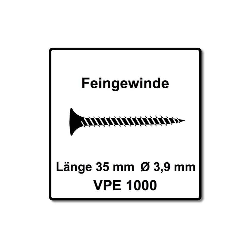 SENCO DS 5550 AC DuraSpin Magazin Schrauber 600 W ( 7T2001N ) + 1000x Feingewinde Schrauben 3,9x35 mm - Toolbrothers