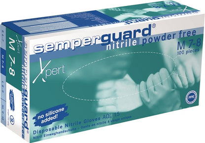 SEMPERMED Einweghandschuhe SEMPERGUARD NITRIL XPERT SEMPERMED Größe 9-10 blau ( 8000140618 )