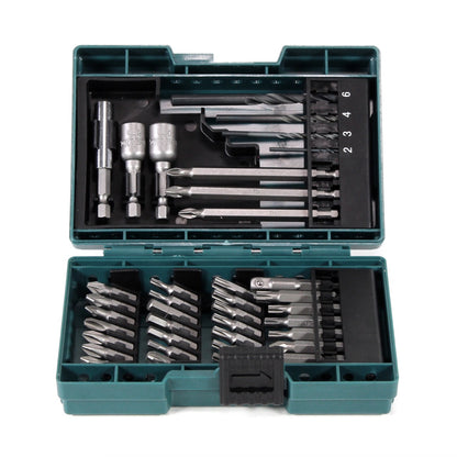 Makita DHP 483 SM1 Akku Schlagbohrschrauber 18 V 40Nm im Transportkoffer + 1x 4,0 Ah Akku + Ladegerät + 38 tlg. Bit- & Bohrer Set - Toolbrothers