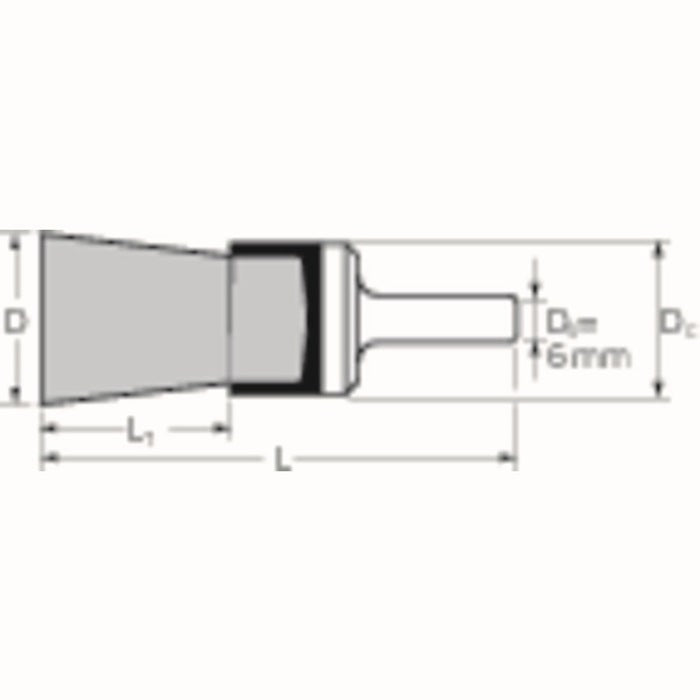 PFERD Pinselbürste PBU INOX Ø 10 mm Drahtstärke 0,15 mm ( 8000432607 )