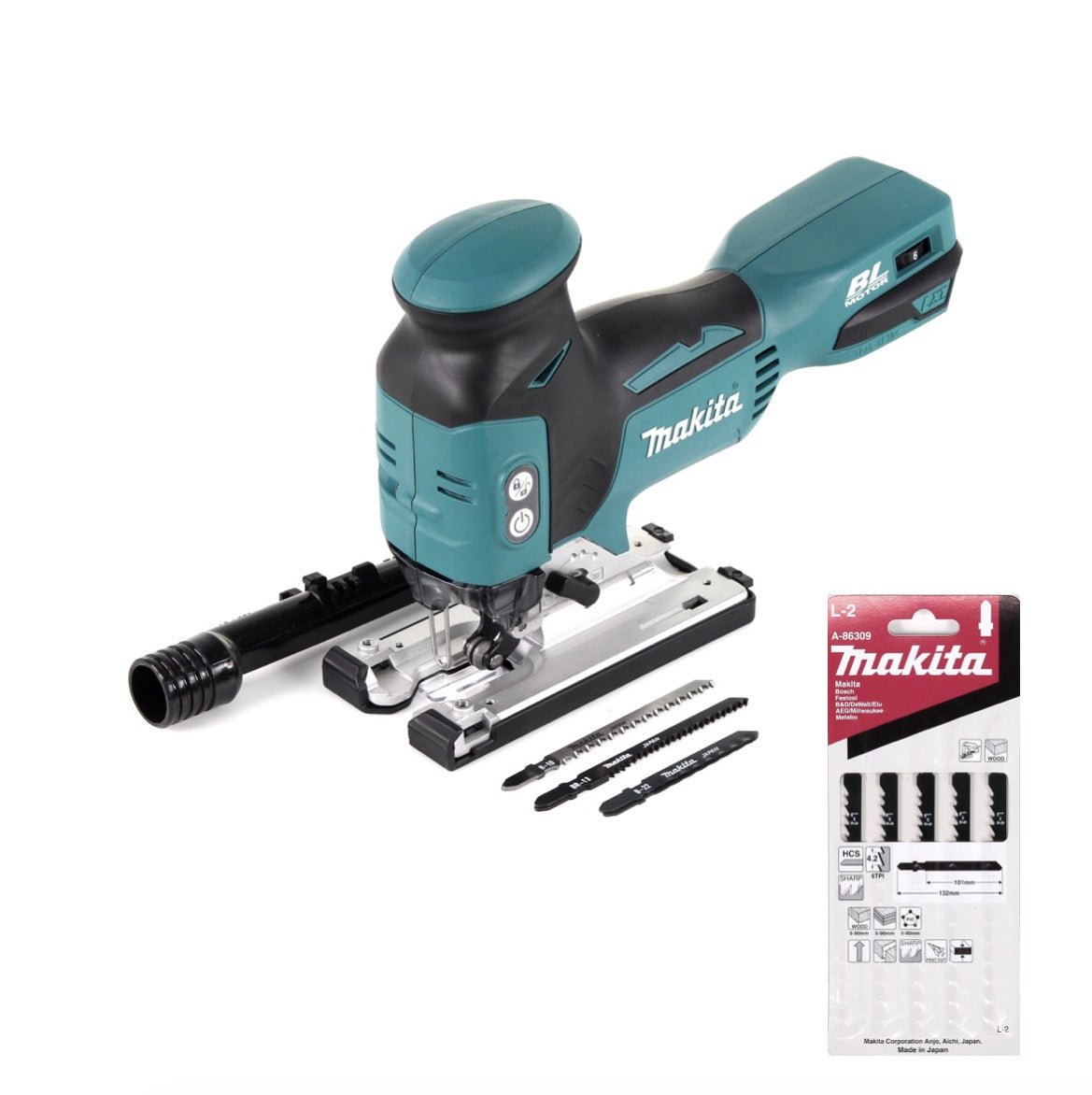 Makita DJV 181 Z Akku Pendelhubstichsäge 18V Brushless Solo + 11x Sägeblatt - ohne Akku, ohne Ladegerät - Toolbrothers