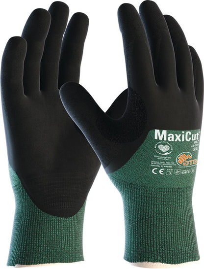 ATG Schnittschutzhandschuhe MaxiCut®Oil™ 44-305 Größe 8 grün/schwarz ( 8000460815 )