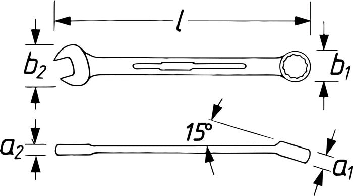 HAZET Ringmaulschlüssel 600 LG SW 27 mm Länge 480 mm ( 8000465050 )