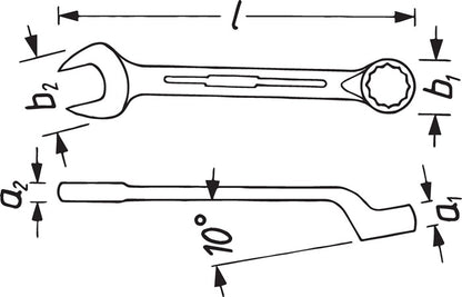 Clé mixte HAZET 603 SW 8 mm longueur 120 mm (8000465099)