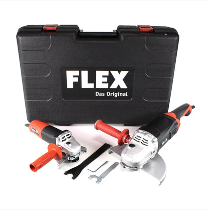 Flex Winkelschleifer Set - L2100 230 mm  + L1001 125 mm im Transportkoffer ( 438405 ) - Toolbrothers