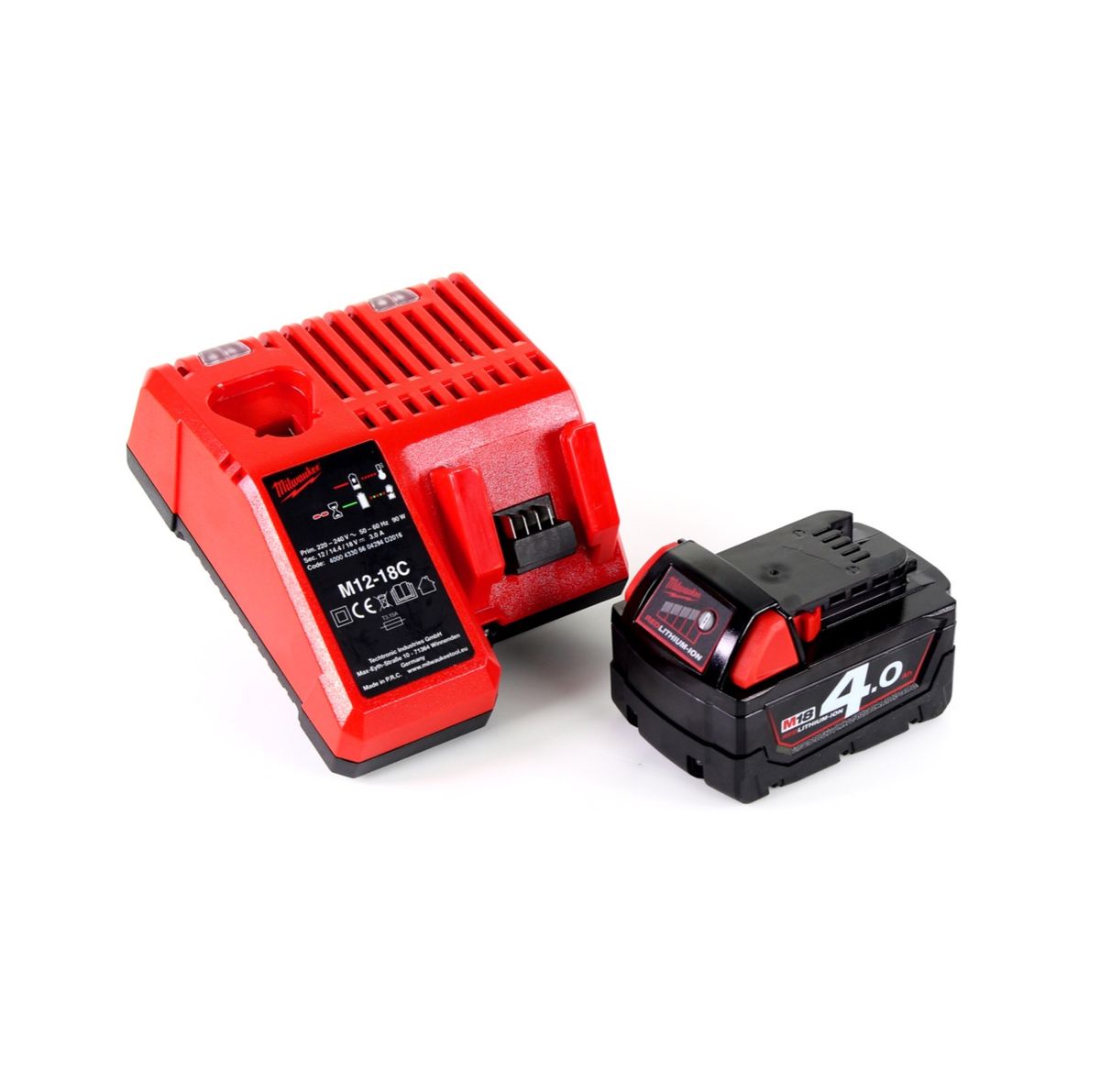 Milwaukee M18 VC2-401C 18 V Akku-Nass-/Trockensauger + 1x Akku 4,0 Ah + Ladegerät - Toolbrothers