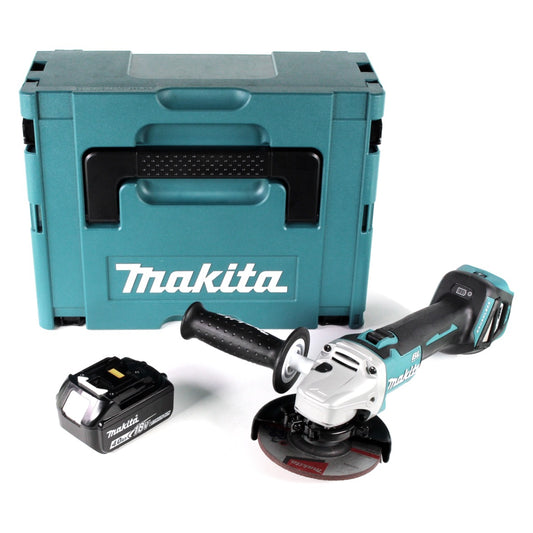 Makita DGA 511 M1J Akku Winkelschleifer 18V 125mm Brushless + 1x Akku 4,0Ah + Makpac - ohne Ladegerät