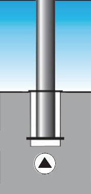 Poteau de barrière URBANUS acier rouge-blanc (9192490117)