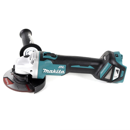 Makita DGA 511 RTJ Akku Winkelschleifer 18 V 125mm Brushless + 2x Akku 5,0Ah + Ladegerät + Makpac - Toolbrothers