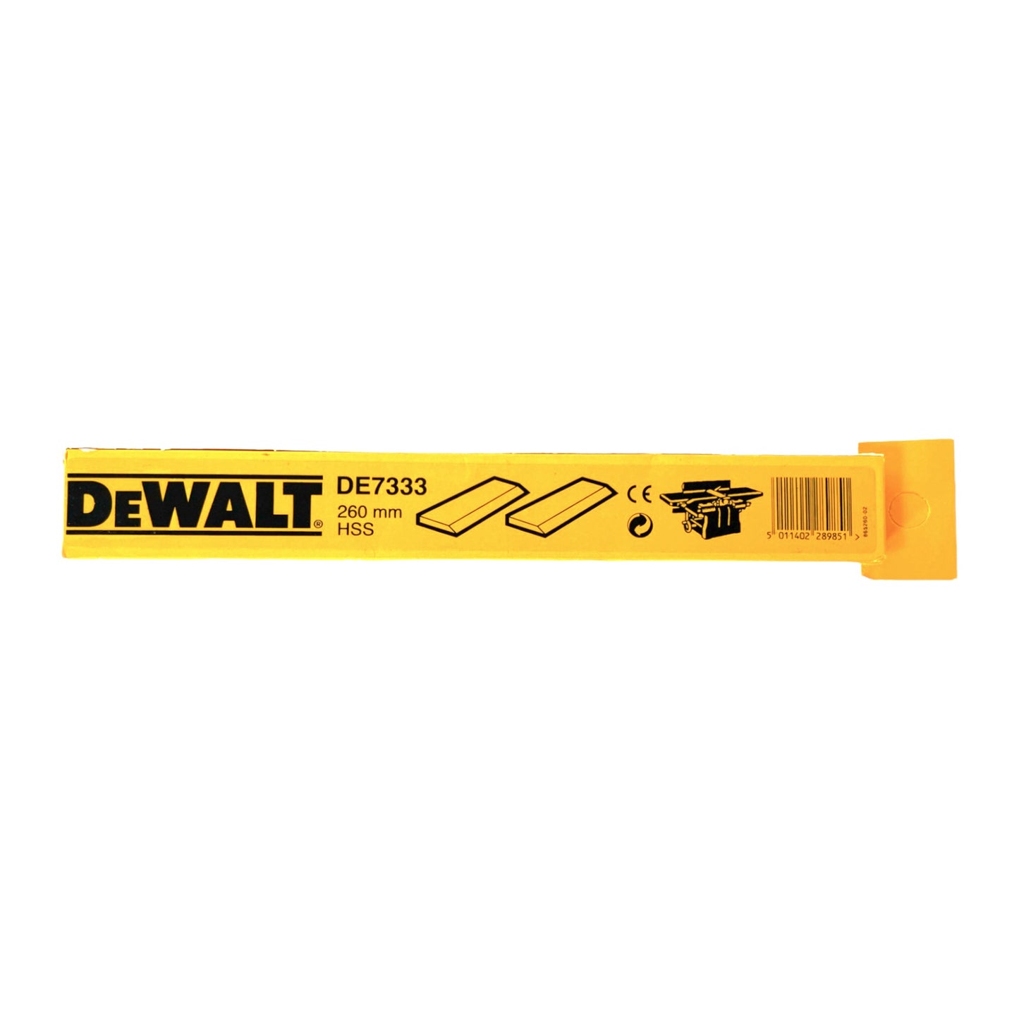 Lame de rabot DeWalt DE 7333 HSS 260 mm (2 pièces) pour D27300