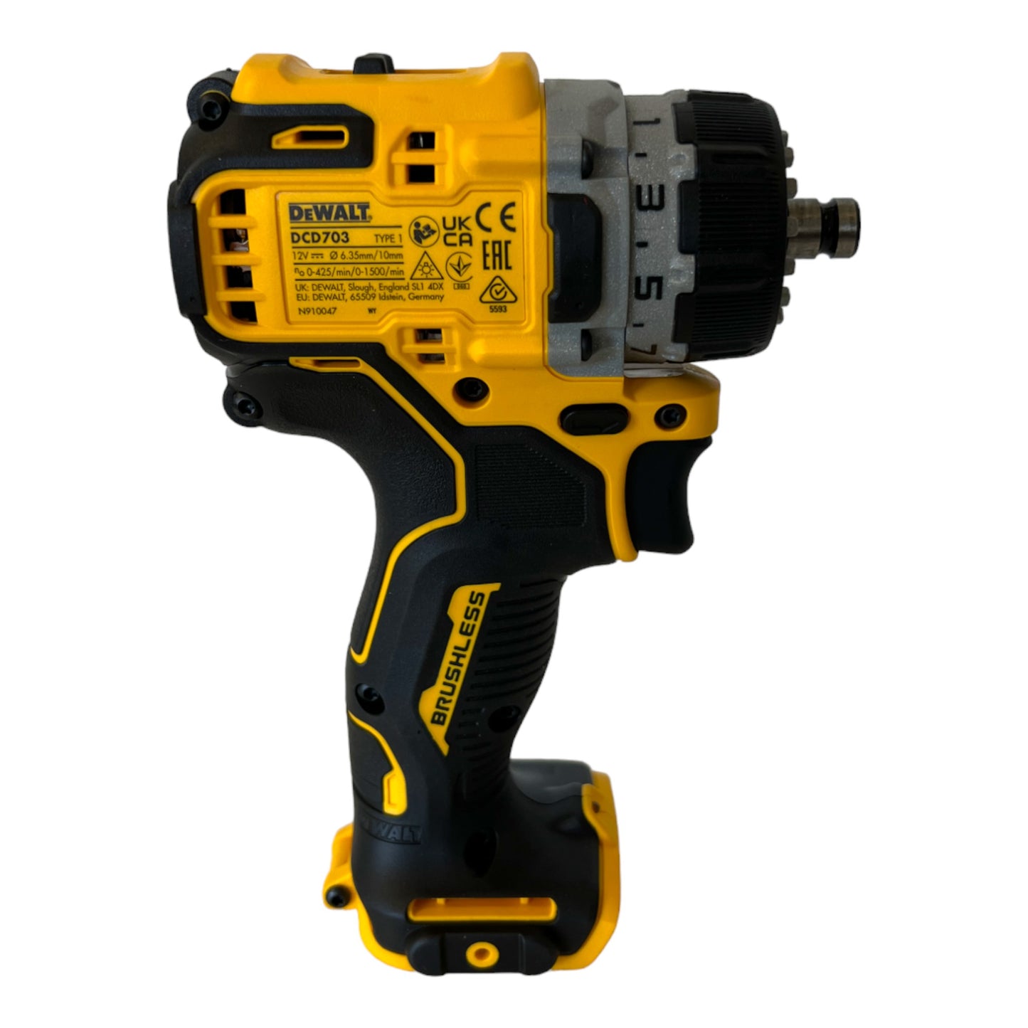 Perceuse-visseuse sans fil DeWalt DCD 703 NT 12 V 57 Nm sans balais + 4x embouts + TSTAK - sans batterie, sans chargeur