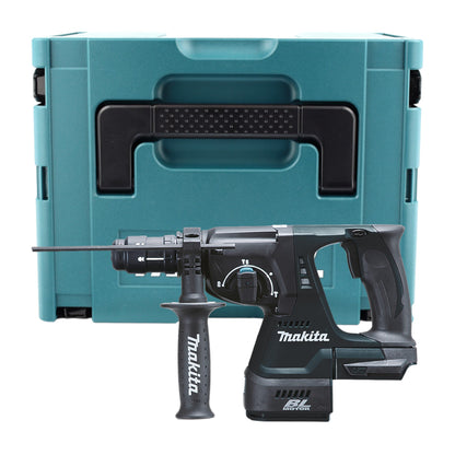 Makita DHR 243 F1J B marteau combiné à batterie 18 V 2,0 J SDS-Plus noir + 1x batterie 3,0 Ah + mandrin à changement rapide + Makpac - sans chargeur