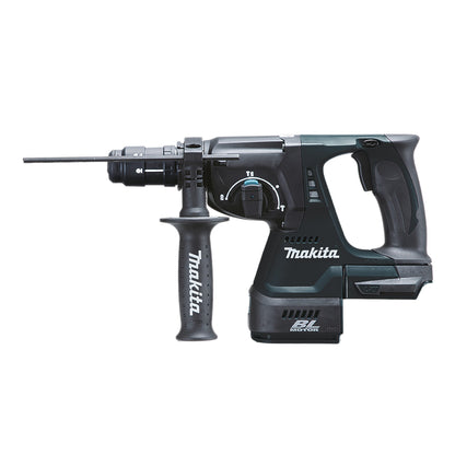 Makita DHR 243 RF1J B Akku Kombihammer 18 V 2,0 J SDS-Plus schwarz + 1x Akku 3,0 Ah + Ladegerät + Schnellwechselfutter + Makpac