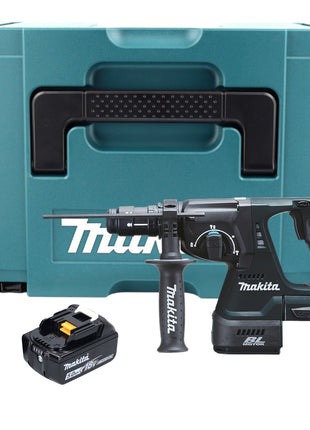 Makita DHR 243 T1J B Akku Kombihammer 18 V 2,0 J SDS-Plus schwarz + 1x Akku 5,0 Ah + Schnellwechselfutter + Makpac - ohne Ladegerät