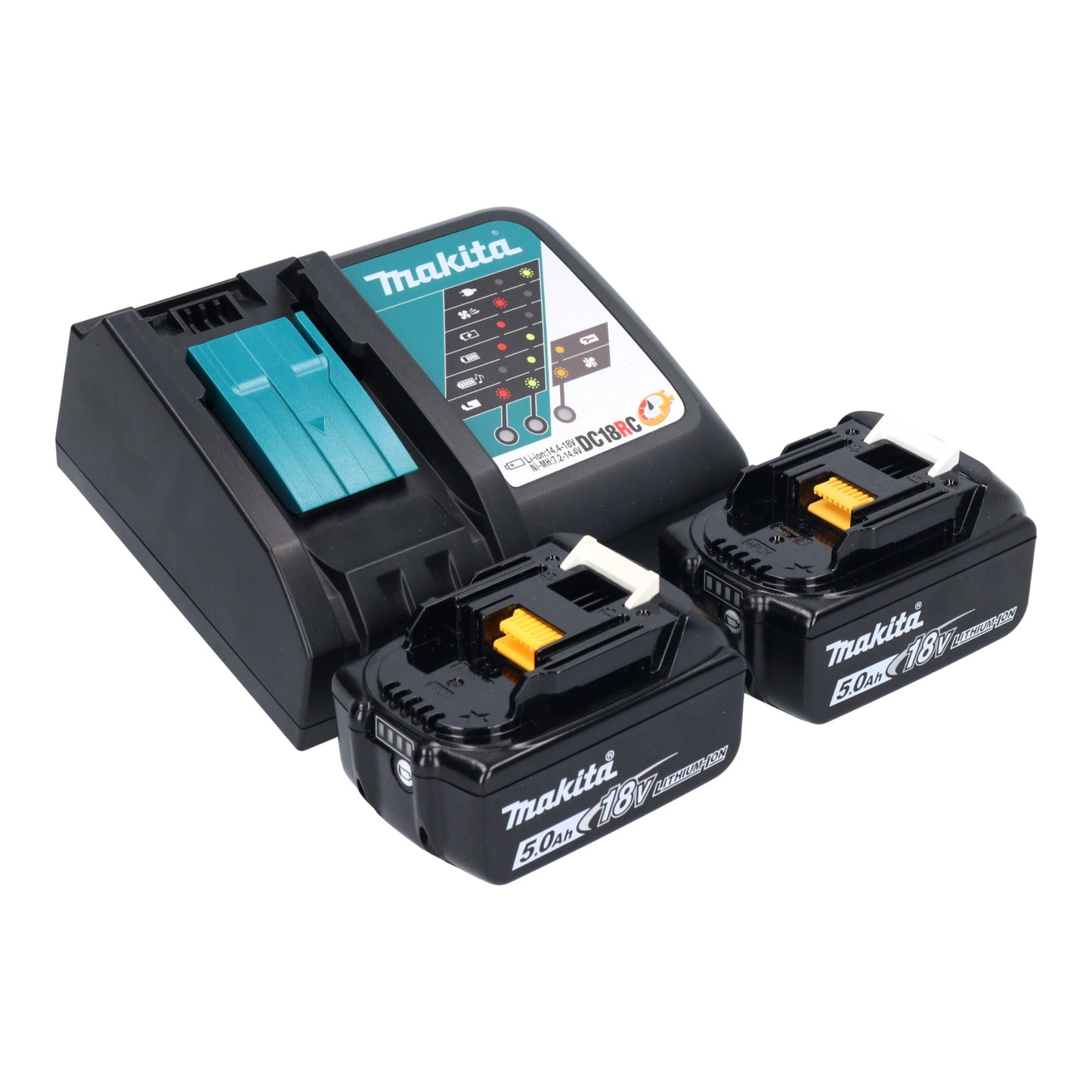 Makita DHR 243 RTJ B marteau combiné à batterie 18 V 2,0 J SDS-Plus noir + 2x batteries 5,0 Ah + chargeur + mandrin à changement rapide + Makpac