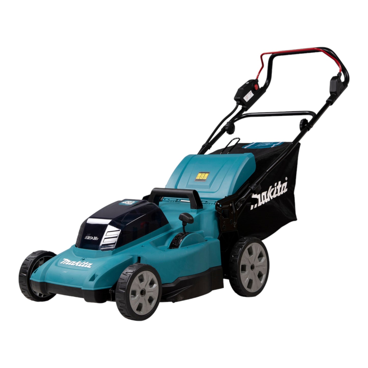 Makita DLM 480 PT2 Akku Rasenmäher 36 V ( 2x 18 V ) 48 cm 62 l + 2x Akku 5,0 Ah + Ladegerät