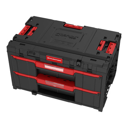 Toolbrothers RHINO XXL Drawer 2 ECO Toolbox Werkzeugbox 587 x 380 x 340 mm 29 l mit zwei Schubladen