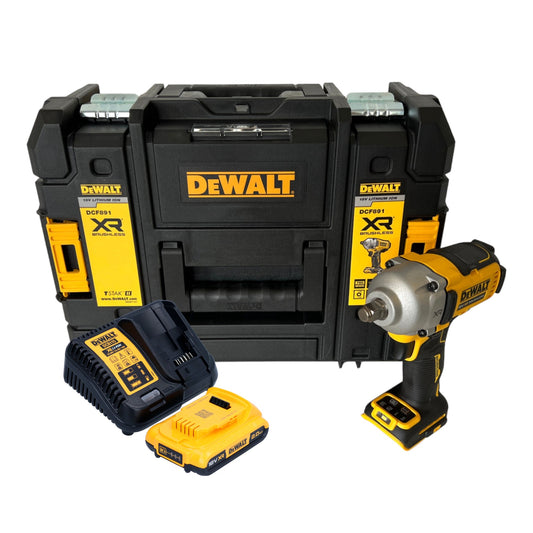 Clé à chocs sans fil DeWalt DCF 891 D1T 18 V 1084 Nm 1/2" sans balai + 1x batterie 2,0 Ah + chargeur + TSTAK