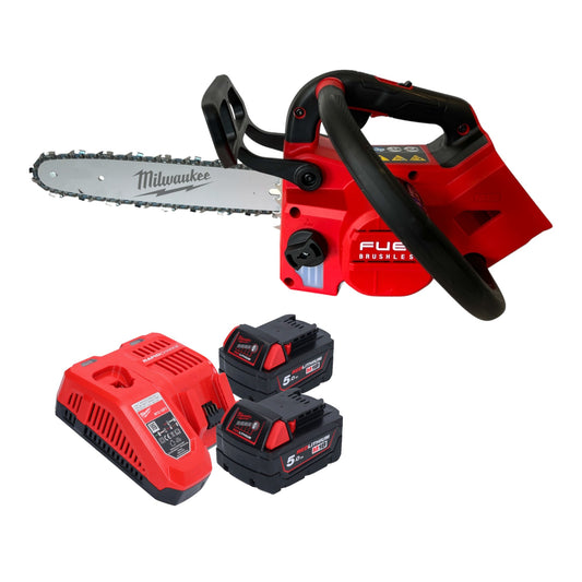 Tronçonneuse à batterie Milwaukee M18 FTCHS30-552 avec poignée supérieure 18 V 30 cm + 2x batteries 5,0 Ah + chargeur