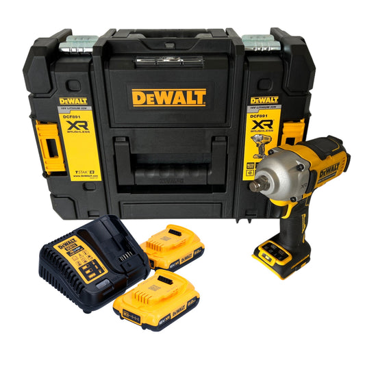 DeWalt DCF 891 D2T Akku Schlagschrauber 18 V 1084 Nm 1/2" Brushless + 2x Akku 2,0 Ah + Ladegerät + TSTAK