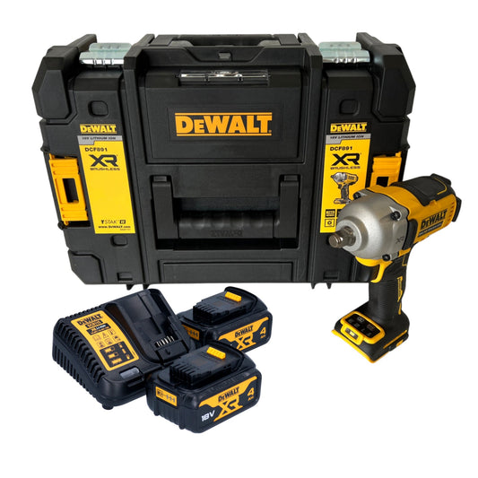 DeWalt DCF 891 M2T Akku Schlagschrauber 18 V 1084 Nm 1/2" Brushless + 2x Akku 4,0 Ah + TSTAK + Ladegerät