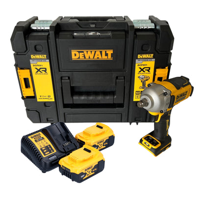 Clé à chocs sans fil DeWalt DCF 891 P2T 18 V 1084 Nm 1/2" sans balai + 2x batterie 5,0 Ah + chargeur + TSTAK