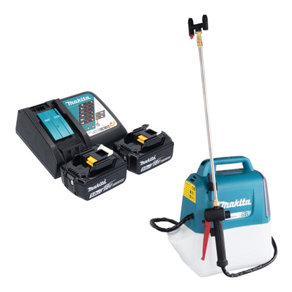 Pulvérisateur à pression sur batterie Makita DUS 054 RT2 18 V 5,0 l 3,0 bar + 2x batteries 5,0 Ah + chargeur