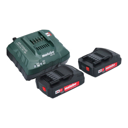 Metabo SSE 18 LTX Scie alternative à batterie compacte scie sabre 18 V 13 mm + 2x batteries 2,0 Ah + chargeur