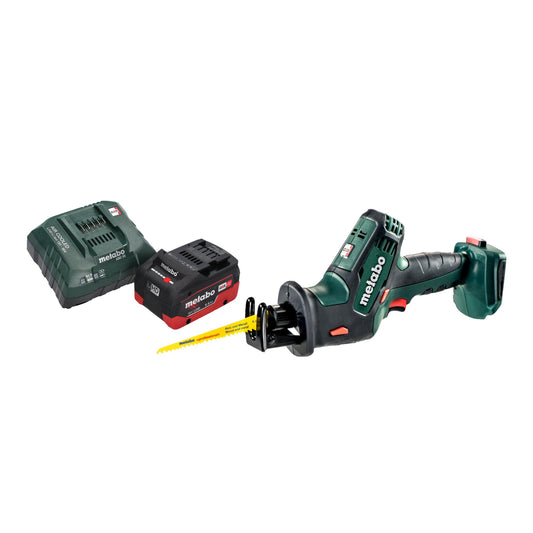 Scie sabre à batterie Metabo SSE 18 LTX Compact 18 V 13 mm + 1 batterie LiHD 5,5 Ah + chargeur