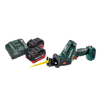 Metabo SSE 18 LTX Compact Akku Reciprosäge Säbelsäge 18 V 13 mm + 2x LiHD Akku 5,5 Ah + Ladegerät