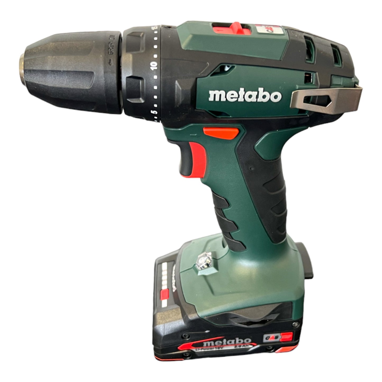 Metabo BS 18 Akku Bohrschrauber Set 18 V 48 Nm ( 602207580 ) + 1x Akku 2,0 Ah + Ladegerät + Bitbox + Tasche