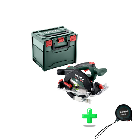 Metabo KS 18 LTX 57 BL Akku Handkreissäge 18 V 57 mm ( 611857840 ) + Metabox + Metabo Maßband 5 Meter