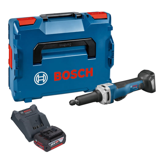 Bosch GGS 18V-23 PLC Professional Akku Geradschleifer 18 V Brushless + 1x Akku 4,0 Ah + Ladegerät + L-Boxx