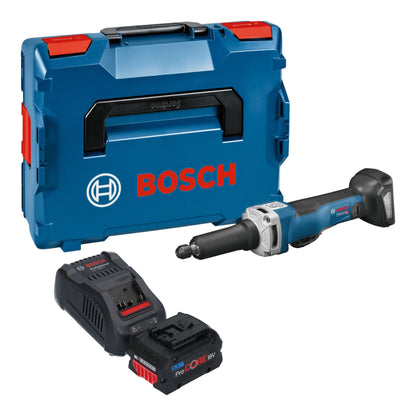 Bosch GGS 18V-23 PLC Meuleuse droite professionnelle sur batterie 18 V sans balais + 1x batterie ProCore 5,5 Ah + chargeur + L-Boxx