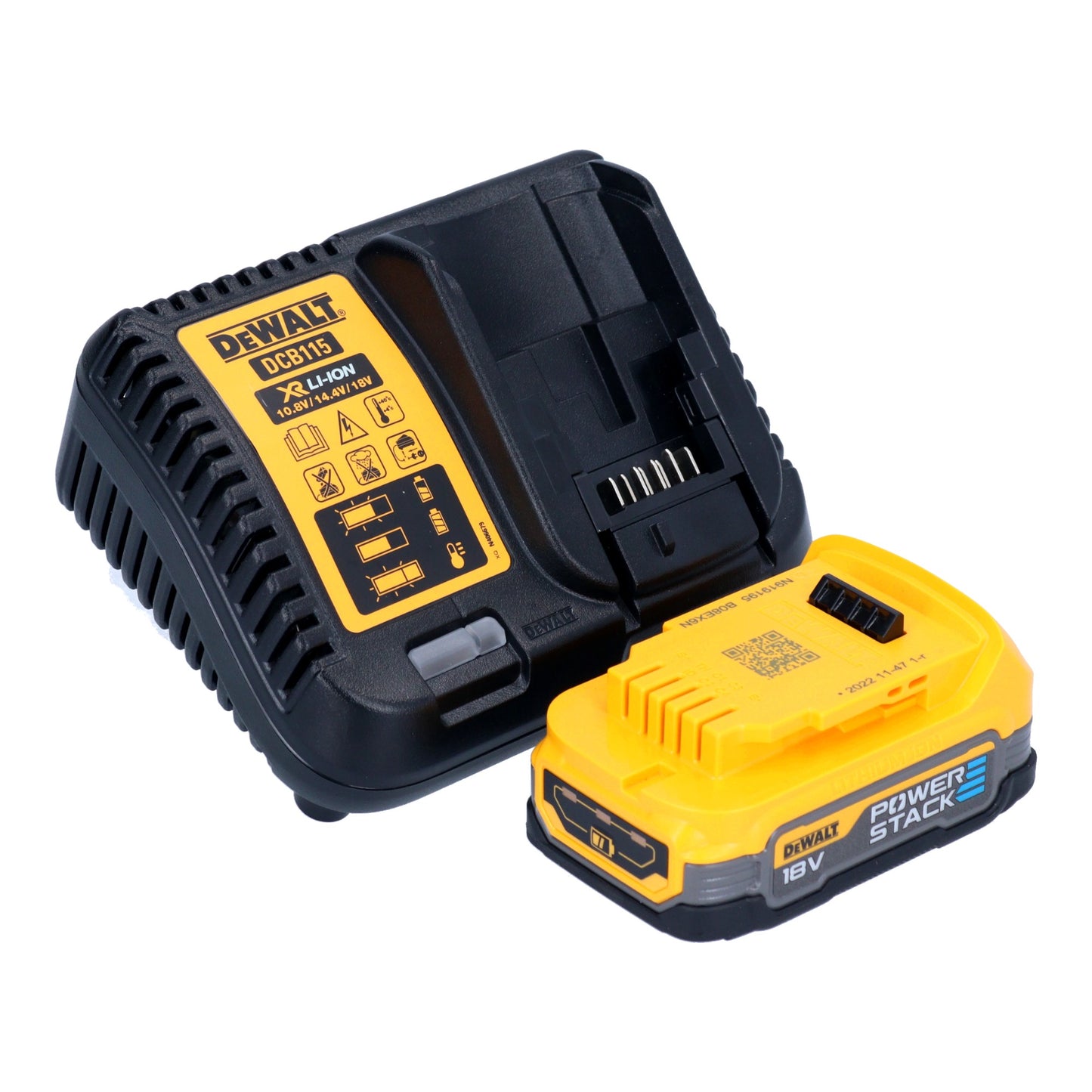 DeWalt DCG 416 VS E1 Akku Winkelschleifer 18 V 125 mm Brushless + 1x PowerStack Akku 1,7 Ah + Ladegerät