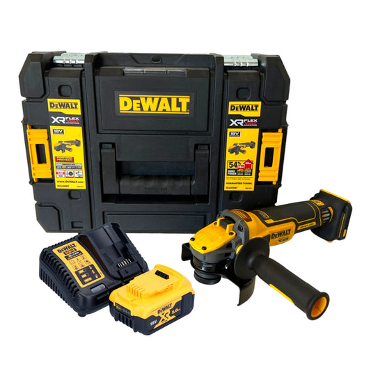 Meuleuse d'angle sur batterie DeWalt DCG 409 P1T 18 V 125 mm sans balais + 1x batterie 5,0 Ah + chargeur + TSTAK