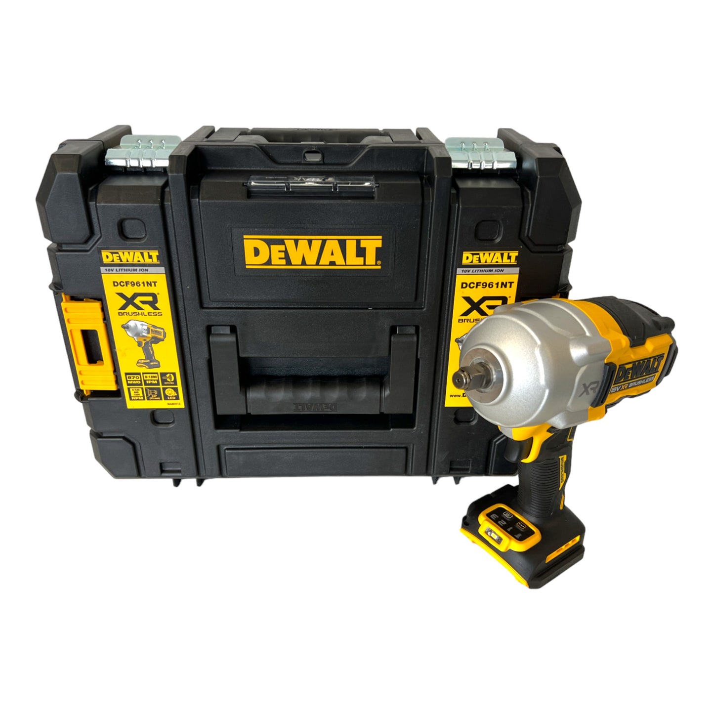 DeWalt DCF 961 NT Akku Schlagschrauber 18 V 1632 Nm 1/2" Brushless + 1x Powerstack Akku 1,7 Ah + TSTAK - ohne Ladegerät