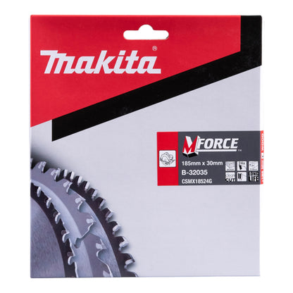 Makita M-FORCE Kreissägeblatt 185 x 30 x 2,0 mm 24 Zähne ( B-32035 ) für Holz