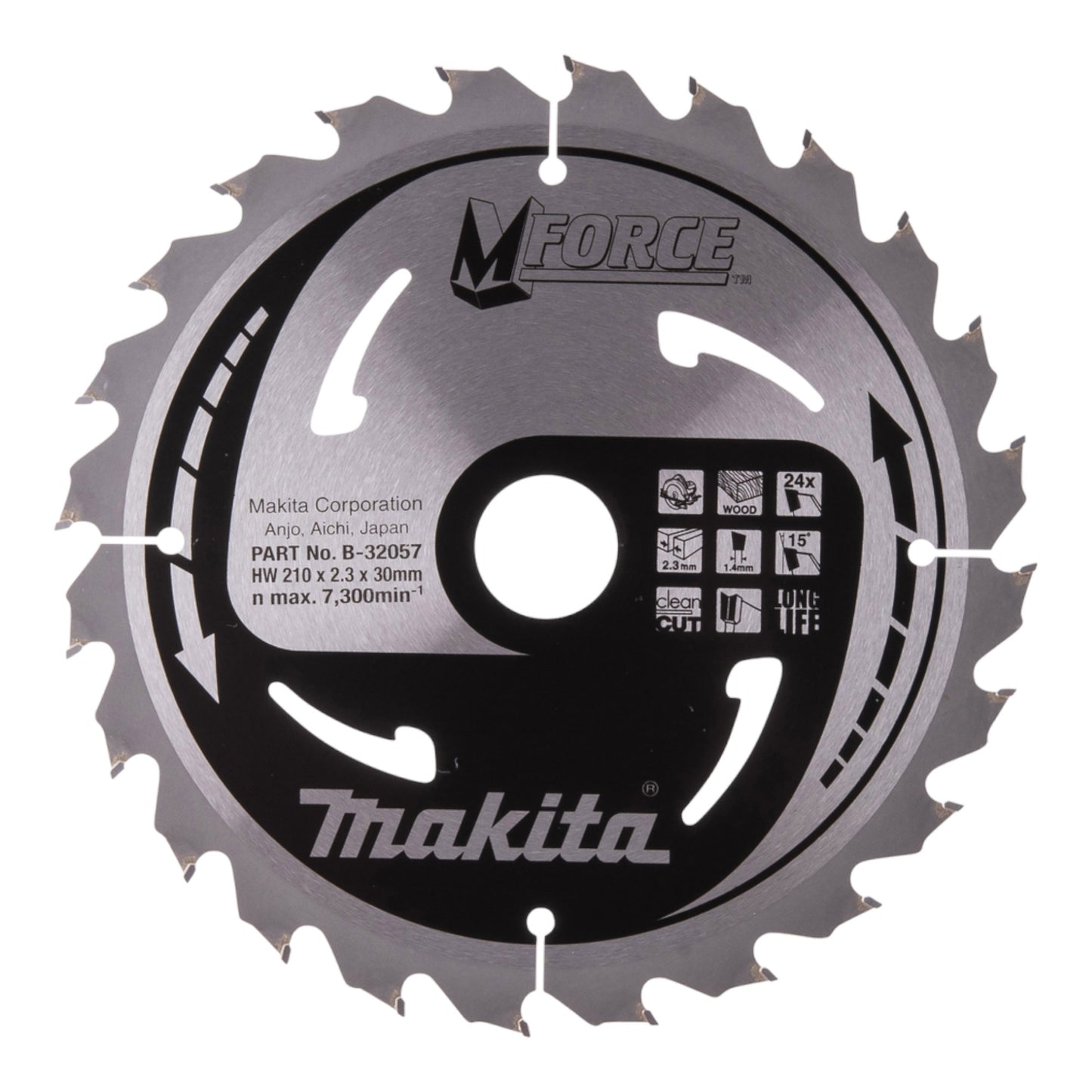 Lame de scie circulaire Makita M-FORCE 210 x 30 x 2,3 mm 24 dents (B-32057) pour le bois