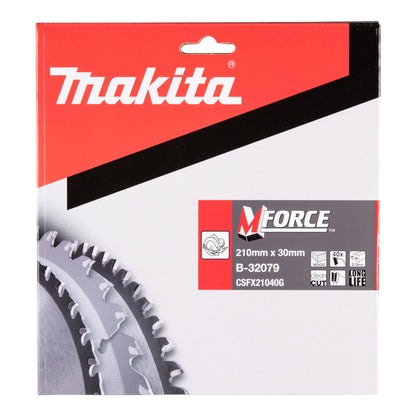 Lame de scie circulaire Makita M-FORCE 210 x 30 x 2,3 mm 40 dents (B-32079) pour le bois